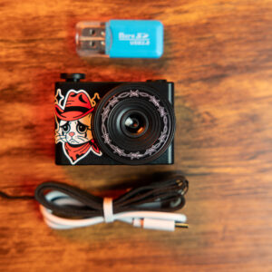 Mini Retro Camera (Black Sad Cat)