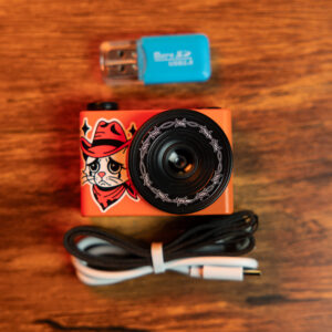 Mini Retro Camera (Orange Sad Cat)